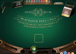Single deck blackjack